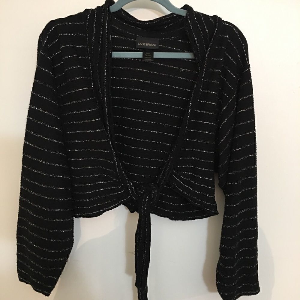 Buy 1 get 1 FREELane Bryant Tie front Cardigan Top - Picture 4 of 8